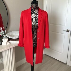 Carolina Belle Vibrant Red Blazer\Trench
